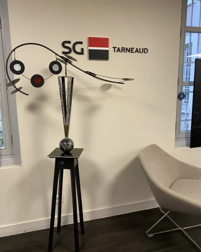 Présentation du STABILE lors du vernissage de l'exposition à Saint Aignan sur Cher